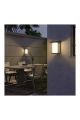 Ack Ag60-04851 127mmx105mmx179mm Dımlı Ip54 Sıyah Solar Led Duvar Aplıgı