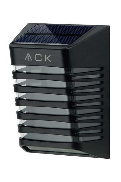 Ack Ag60-09851 90mmx120mmx53mm Ip54 3000k Sıyah Solar Led Cıt Aplık