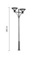 Alüminyum Solar Aydınlatma Direği D2 2x200W 300cm