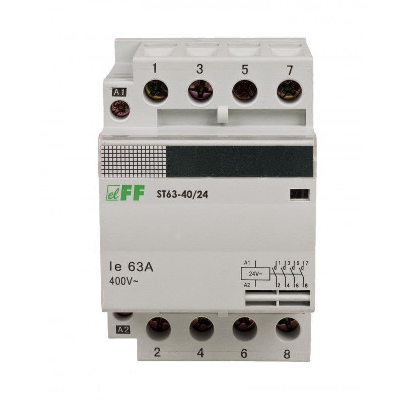 F&F ST63-40-24ACDC  modüler kontaktör 24 V AC/DC