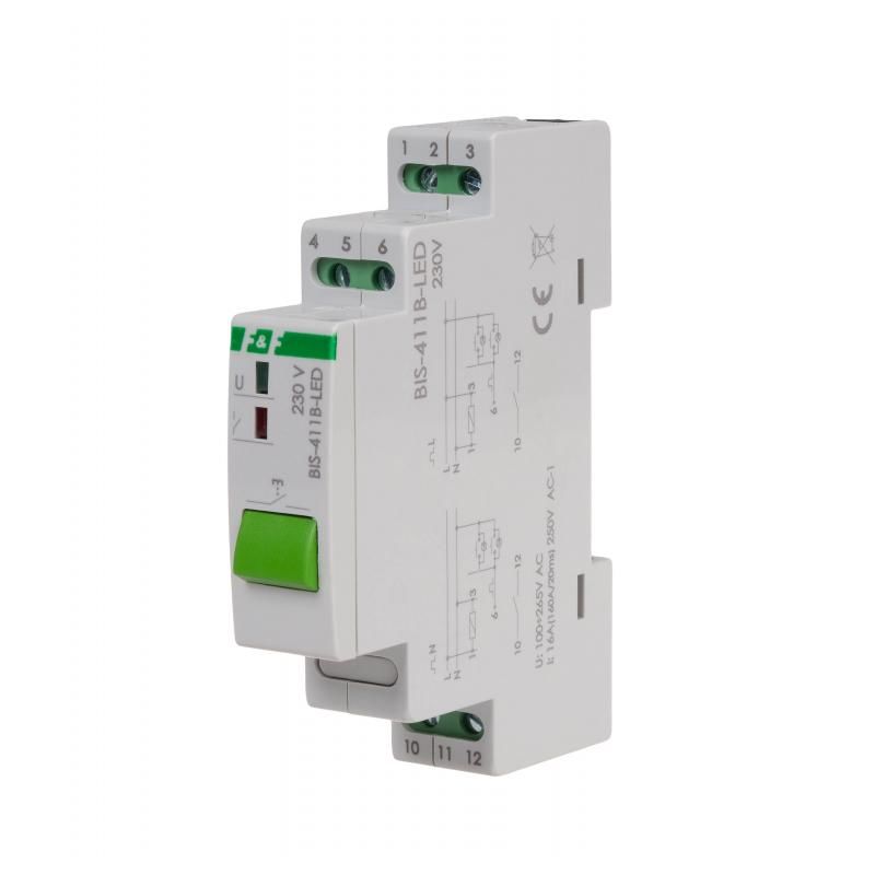 F&F BIS-411B-LED 230 V İki durumlu röle