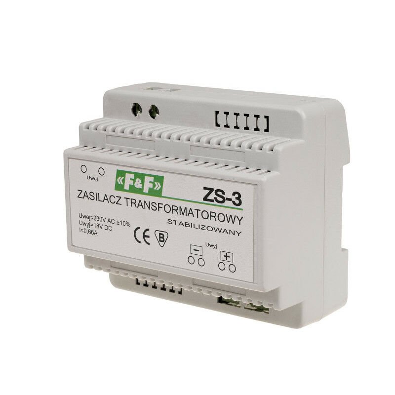 F&F ZS-3 Transformatör Doğrusal Güç Kaynağı 18 V.  12 W.