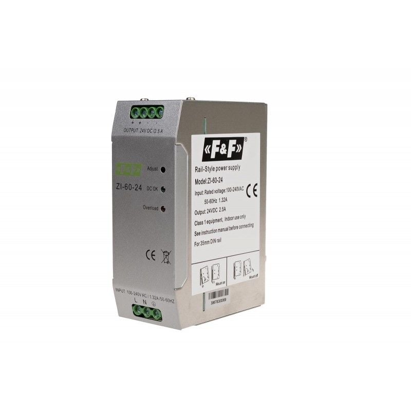 F&F ZI-60-24 Darbe Güç Kaynağı 24 V-60 W