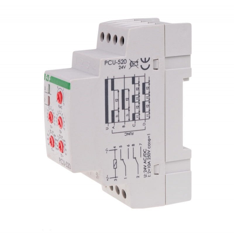 F&F PCU-520 24 V AC-DC   Çalışma Süresi Ve Mola Süresi Ayarlı Zaman Rölesi
