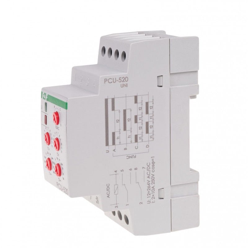 F&F PCU-520 UNI  12  264 V AC DC Çalışma Süresi Ve Mola Süresi Ayarlı Zaman Rölesi