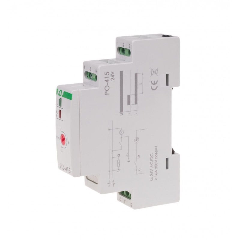 F&F PO-415 24V Zaman Rölesi Gecikmeli Bırakmalı  24 V AC/DC