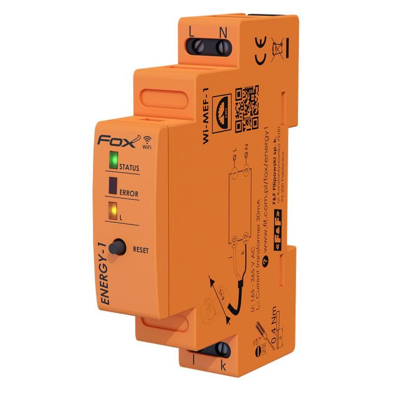 F&F Wi-MEF-1-40 Tek Fazlı Elektrik Tüketimi Monitör-Metre