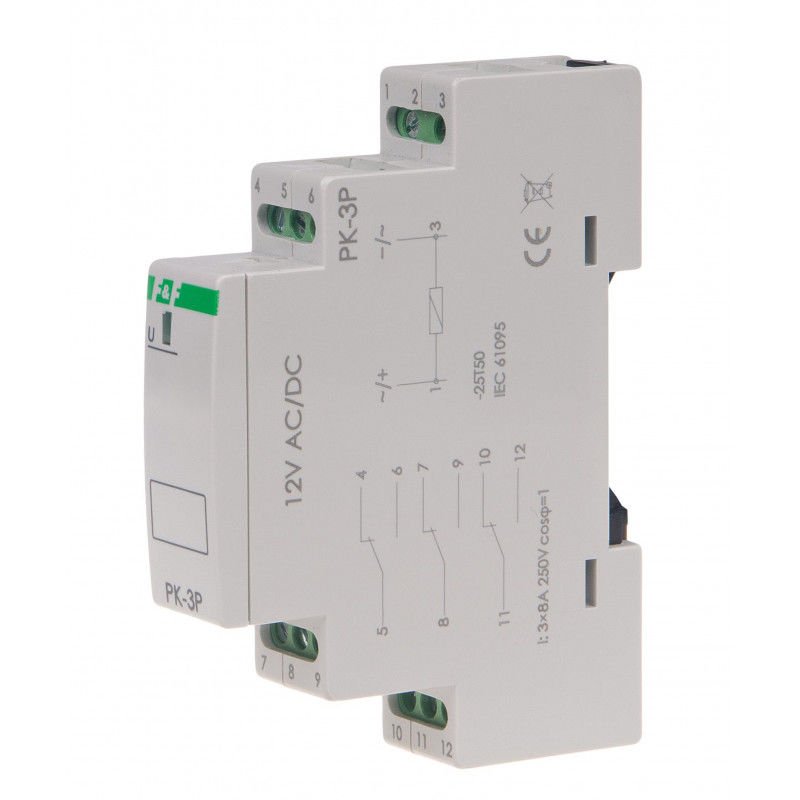F&F PK-3P-12V Elektromanyetik Röle